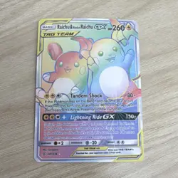Pokemon Raichu & Alolan Raichu GX TAG TEAM Secret Rare Holo 241/236 English - Image 1