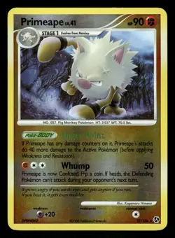 Pokemon Primeape Rare Great Encounters 27/106 LP Reverse Holo - Image 1