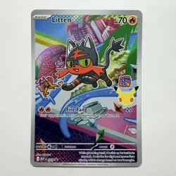 Pokemon TCG First Partner Illustration Collection Litten 044 Black Star Promo NM - Image 1
