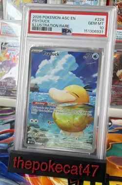 2026 POKEMON ASC EN-ASCENDED HEROES ILLUSTRATION RARE #226 PSYDUCK PSA 10 - Image 1
