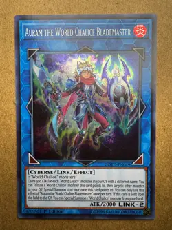 Auram the World Chalice Blademaster COTD-EN049 Yugioh 1st Edition - Image 1