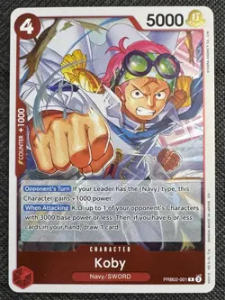 Koby | PRB02-001 NM | Rare | The Best Vol.2 | One Piece TCG - Image 1