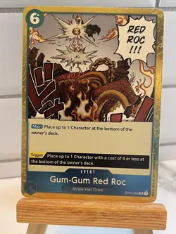 One Piece Kingdoms Of Intrigue Gum-Gum Red Roc OP04-056 English - Image 1