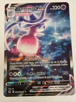 Hatterene Vmax GG47/GG70 Crown Zenith Galarian Gallery NM Full Art Pokemon Card - Image 1