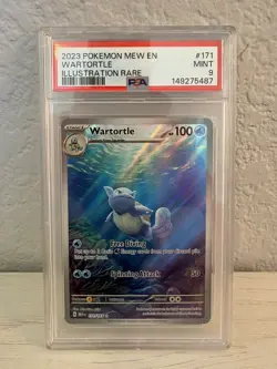 PSA 9 MINT Pokemon Wartortle Scarlet & Violet 151 Illustration Rare 171/165 Card - Image 1