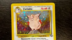 POKEMON TCG - ENGLISH JUNGLE SET CLEFABLE 1/64 HOLO RARE CARD LP MP - Image 2