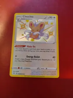 Pokemon TCG Cinccino SV094/SV122 Shining Fates: Shiny Vault Holo Rare Card NM - Image 3