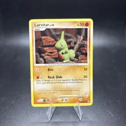 Larvitar Stormfront 63/100 Unlimited Non-Holo Card 2008 LP/MP -c - Image 1