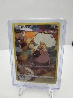 Rockruff TG07/TG30 Silver Tempest Full Art Ultra Rare Holo Pokemon Card NM - Image 1