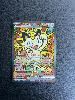 Pokemon Meowth ex Full Art Rare 170 HP Card POR 121/088 English - Image 2