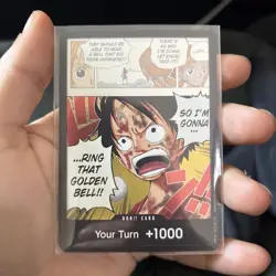 One Piece CCG Don!! Foil Card Luffy Ring That Bell Standard English Regular - Image 1