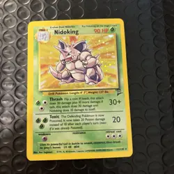 Nidoking Pokemon Card TCG Base Set 2 11/102 Holo Rare WOTC 1999 LP - Image 1