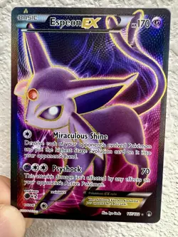 Espeon EX Full Art Holo Ultra Rare Pokemon TCG Card 117/122 - Image 1