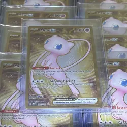 1x Pokemon TCG Mew EX Metal Gold NM 205/165 Scarlet & Violet 151 Promo Card - Image 1