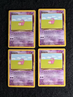 4x Slowpoke 55/62 Fossil Set Pokemon Cards Lot 1999 WOTC Vintage Common LP - Image 1