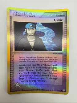Archie 71/95 EX Team Magma vs Team Aqua Reverse Holo Uncommon Pokemon Card - Image 3