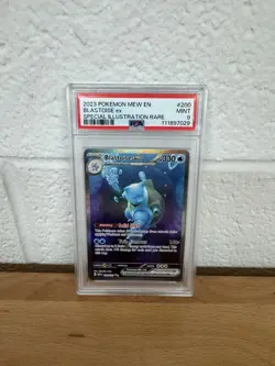 2023 POKEMON MEW EN #200/165 BLASTOISE EX SPECIAL ILLUSTRATION RARE PSA 9 - Image 1