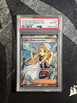 2025 Pokemon Mega Evolution Lillie's Determination Ultra Rare #169/132 PSA 10 - Image 1