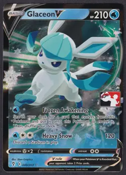 Pokemon Glaceon V 040/203 Holo Play! Prize Pack Series 1 Stamped - Image 1