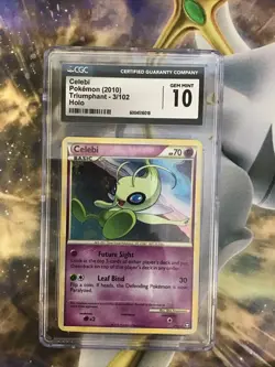 Celebi Pokemon Triumphant Holo 3/102 CGC 10 - Image 1