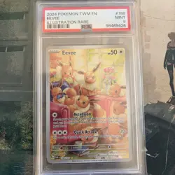 2024 Pokemon Twilight Masquerade Eevee Illustration Rare #188/167 PSA 9 - Image 1