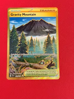 Pokemon Gravity Mountain Trainer Stadium Hyper Rare Holo 250/191 Sv08 EN - Image 1