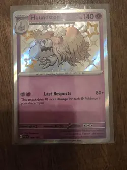 Houndstone - 168/091 Shiny Rare Paldean Fates Pokemon TCG Baby Shiny - Image 1