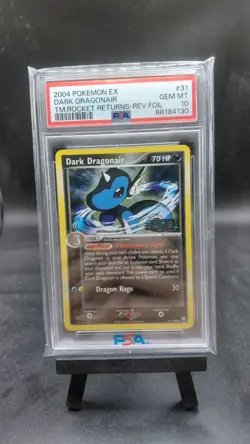 2004 POKEMON EX TEAM ROCKET RETURNS #31 DARK DRAGONAIR-REVERSE FOIL PSA 10 - Image 1