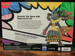 Pokemon TCG Ascended Heroes Premium Poster Box Mega Lucario Promo Booster - Image 2