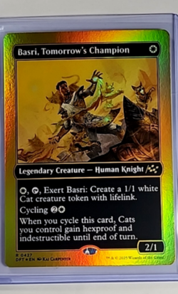 MTG Magic the Gathering Aetherdrift First Place Foil Basri Tomorrows Champion - Image 1