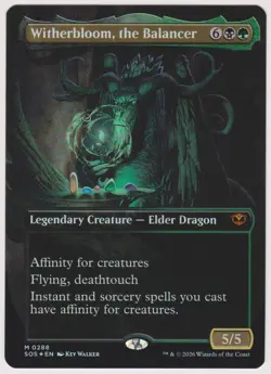 MTG Magic Secrets of Strixhaven Witherbloom the Balancer Borderless Foil Presale - Image 1