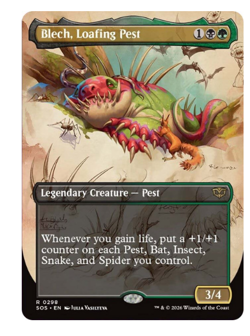 Blech, Loafing Pest - Borderless Secrets of Strixhaven MTG - Image 1