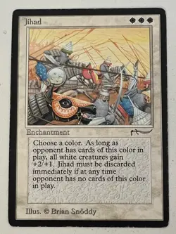 Magic the Gathering MTG Arabian Nights JihadBANNED LP- (Beta Bob) - Image 1