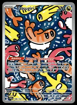 Pokemon TCG SV06: Twilight Masquerade #186/167 Tatsugiri LP+ (Scratches) - Image 1