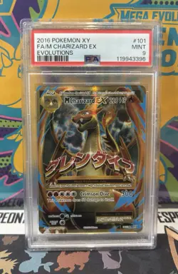 PSA 9 M Charizard EX Mega Full Art Holo Rare 2016 Evolutions 101/108 Pokemon - Image 1