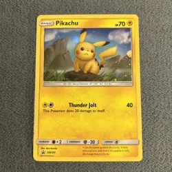 Pokemon Card Pikachu SM183 SM Black Star Promo Holo Near Mint - Image 1