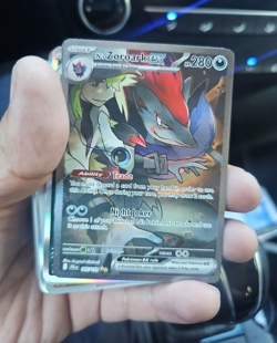 Pokemon N's Zoroark EX 185/159 SV09 Full Art Holo Special Illustration Rare - Image 1