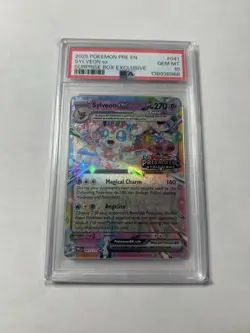 PSA 10 Sylveon Ex Prismatic Evolutions 041/131 Surprise Box Stamped Pokemon TCG - Image 1