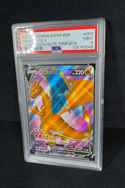 Pokemon Charizard V BSP 2020 Champions Path ETB #050 Full Art Holo Rare PSA 9 - Image 3
