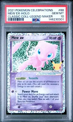 2021 Pokemon CELEBRATIONS MEW EX HOLO 88 CLASSIC PSA 10 GEM MINT - Image 1
