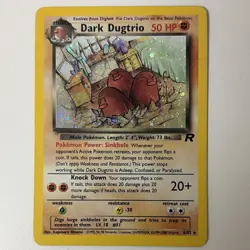 Pokemon Dark Dugtrio Team Rocket 6/82 Holo Rare 50HP Stage 1 2000 English - Image 1