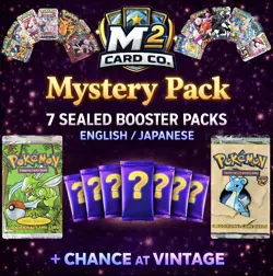 Pokemon Mystery Pack 7 Sealed Booster Packs - Chance at Vintage Fossil / Jungle! - Image 1