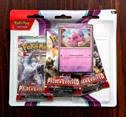 Pokemon Lot: (2) Paldea Evolved Triple Blister Packs Tinkatink Varoom + Binder - Image 2