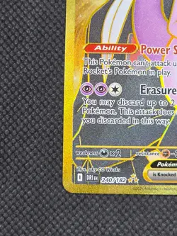 Pokemon TCG Team Rocket's Mewtwo EX Destined Rivals 240/182 Full Art - Image 5