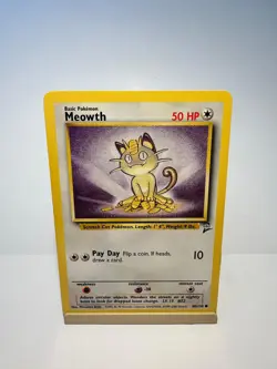 Meowth 80/130 Common Base Set 2 Pokemon Near Mint - Image 1