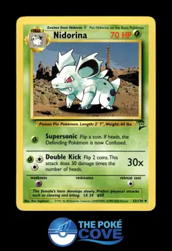 Nidorina 53/130 | Base Set 2 | Pokemon Uncommon | LP - Image 1