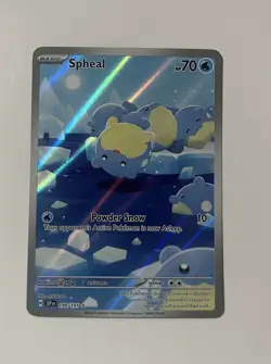 Pokemon Spheal 199/191 Sv08 Surging Sparks Illustration Rare Holo 70 HP EN - Image 1