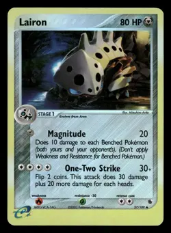 Pokemon Lairon Uncommon Ruby and Sapphire 37/109 LP Reverse Holo - Image 1