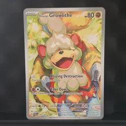 Pokemon Hisuian Growlithe 181/167 Twilight Masquerade Illustration Rare Holo 80… - Image 1