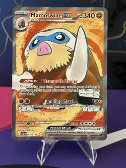 Pokemon Mamoswine ex 174/159 Sv09 Journey Ultra Rare Full Art Holo EX 340HP - Image 1